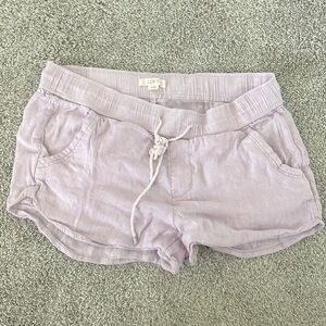 LOFT linen pastel shorts with drawstring